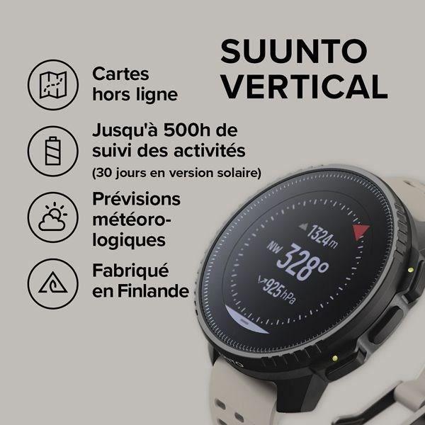 Išmanusis laikrodis Suunto Vertical, Juodos spalvos korpusas su smėlio spalvos dirželiu
