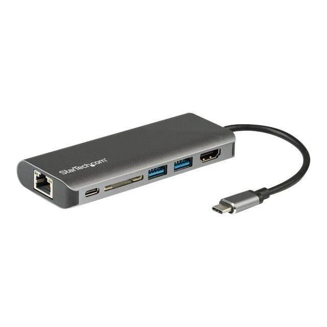 StarTech.com DKT30CSDHPD3 knyginių kompiuterių dokas / jungčių replikatorius Vielinis USB 3.2 Gen 1 (3.1 Gen 1) Type-C Juoda, Pilka