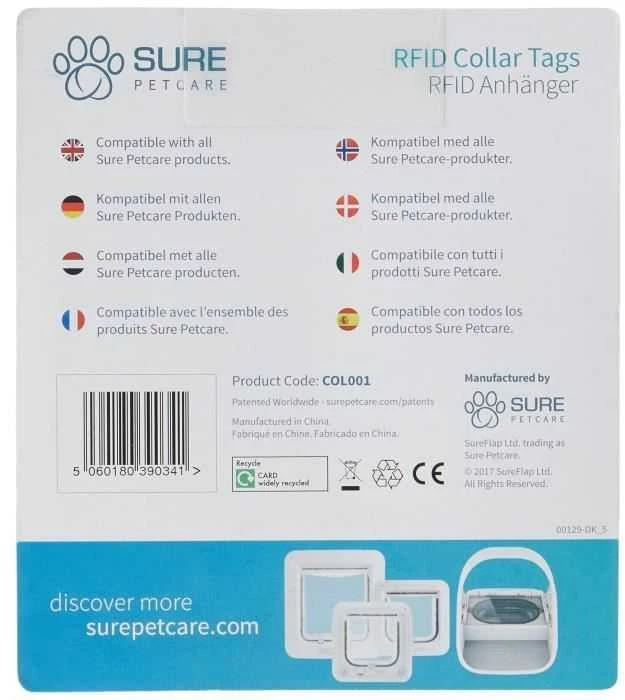 Segula Trixie Rinkinys 2 SureFlap RFID durų etiketės, 2,5 cm, 2 vnt