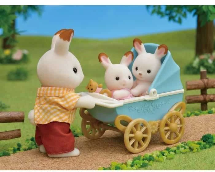 Sylvanian Families Triušiukai dvynukai vežimėlyje