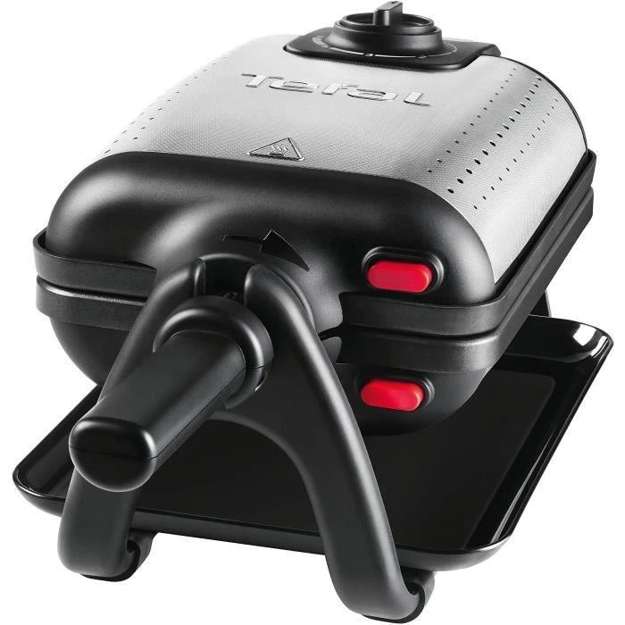 Tefal WM756D vaflinė 2 vafliai Juoda, Nerūdijančiojo plieno 1200 W