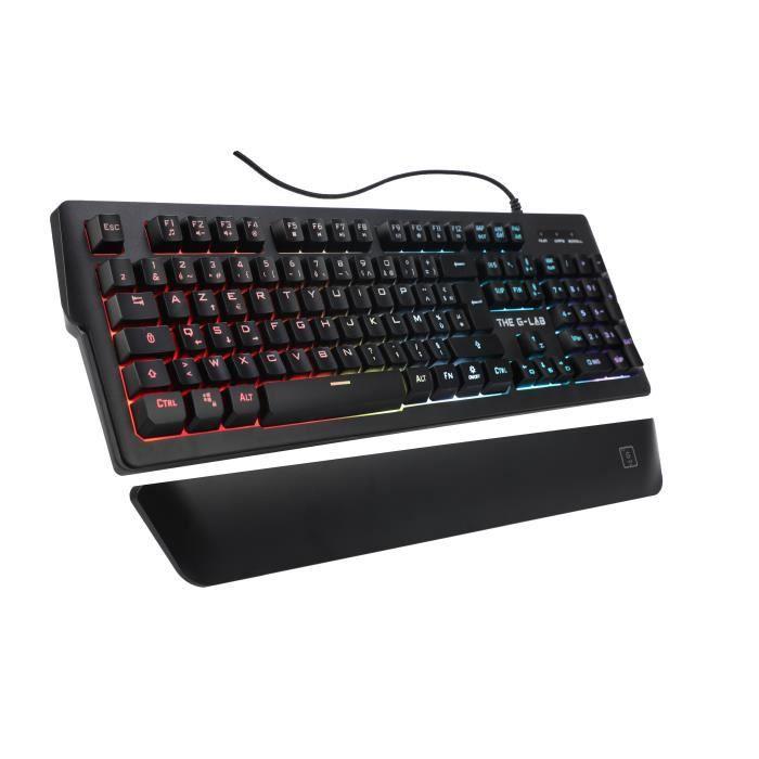 THE G-LAB Keyz Palladium žaidimų klaviatūra su AZERTY išdėstymu, USB, RGB, KEYZ-PALLADIUM/FR