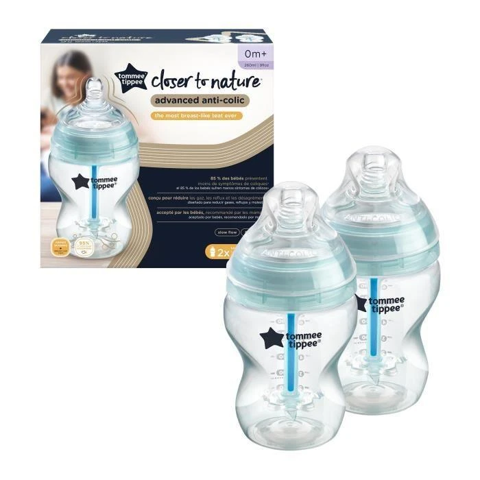TOMMEE TIPPEE buteliukai ANTI-COLIC, 260 ml, 2 vnt., 42252586