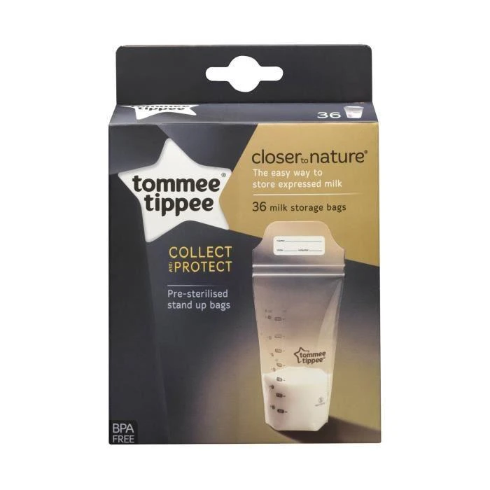 TOMMEE TIPPEE maišeliai pienui laikyti, 36 vnt., 42302242