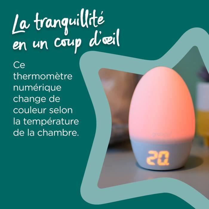 TOMMEE TIPPEE spalvą keičiantis kambario termometras ir naktinė lemputė GROEGG2, USB-Powered, 0 m+, multicolour, 491353