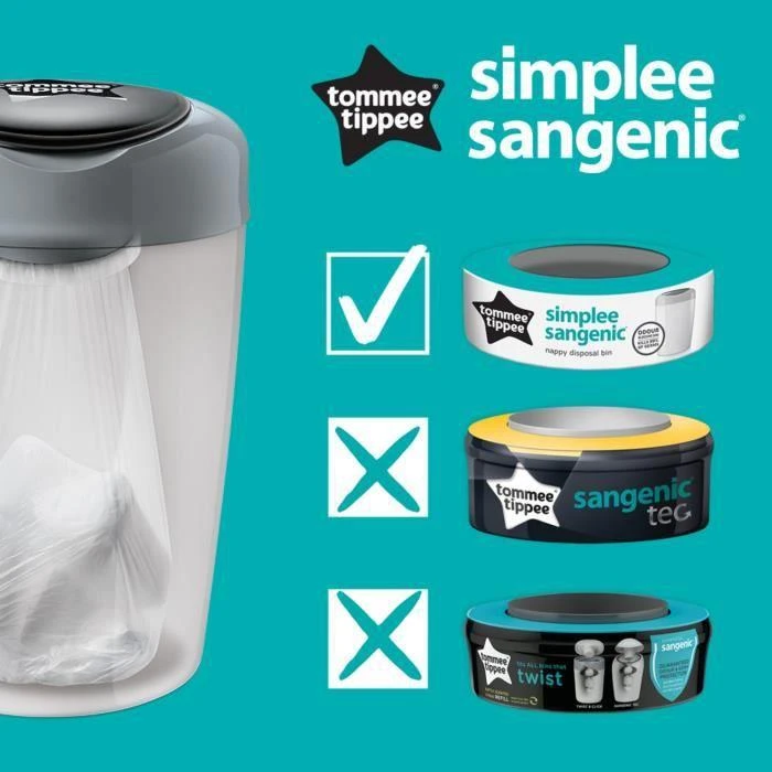 Atsarginė dalis Tommee Tippee Simplee Sangenic 6 vnt.