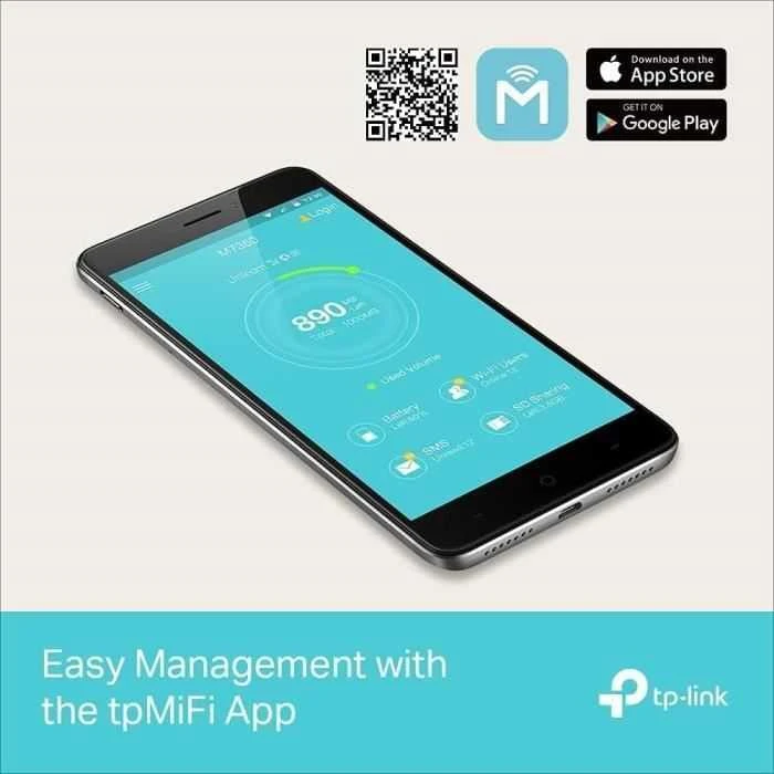 Modemas TP-LINK mobilusis 4G LTE WLAN Maršrutizatorius su integr.4G modemu, SIM kortelės lizdas, 1,4 colio TFT Ekranas, 2550 mAH Akku, Micro SD kortelės lizdas