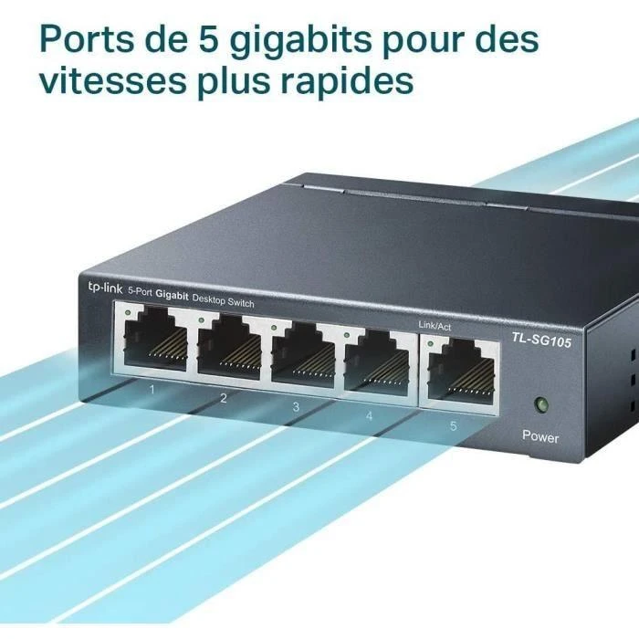 Šakotuvas Komutatorius TP-LINK, 5-port, metalinis korpusas, juodas / TL-SG105