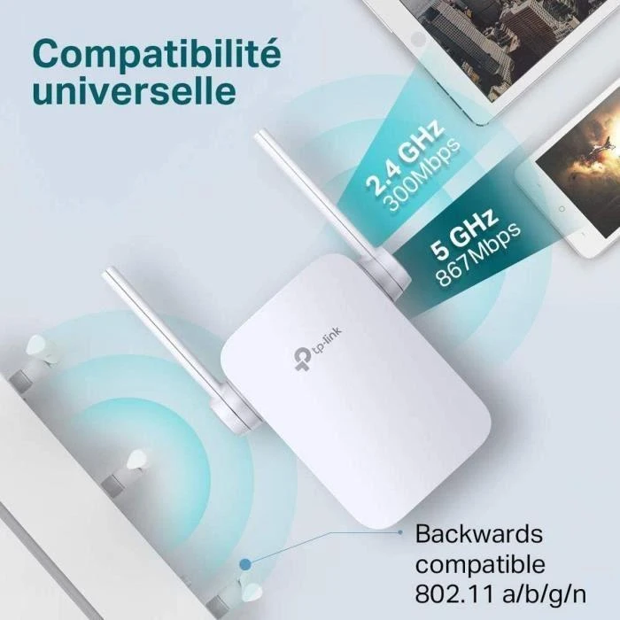 Signalo stiprintuvas TP-Link AC1200 Wi-Fi Range Extender