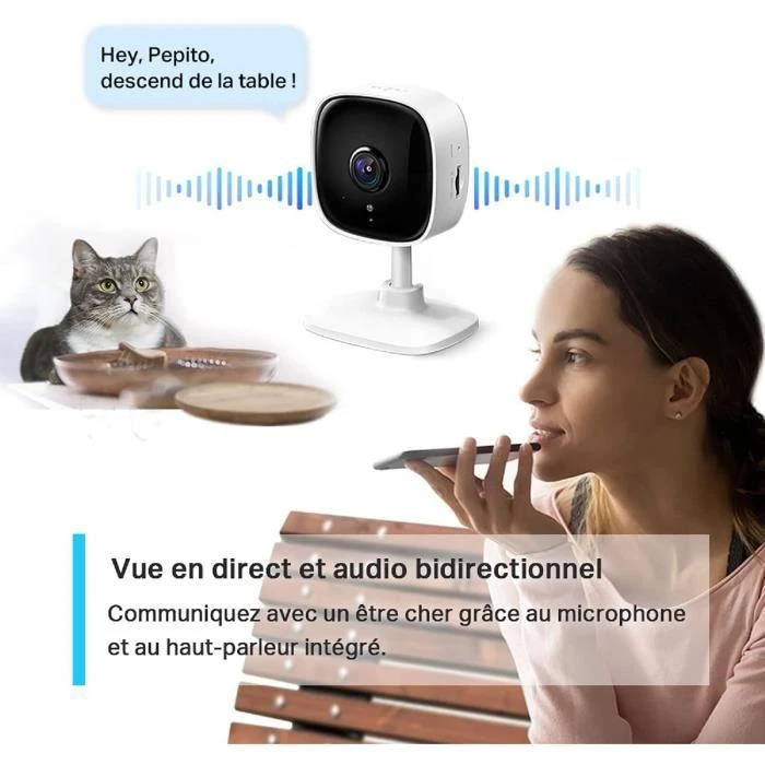TP-LINK Tapo C100 Namų apsauga WiFi kamera Dienos / nakties vaizdas 1080p Full HD raiška Micro SD kortelės saugykla Iki 128GB H.264 vaizdo įrašo