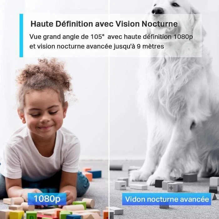 TP-LINK Tapo C100 Namų apsauga WiFi kamera Dienos / nakties vaizdas 1080p Full HD raiška Micro SD kortelės saugykla Iki 128GB H.264 vaizdo įrašo