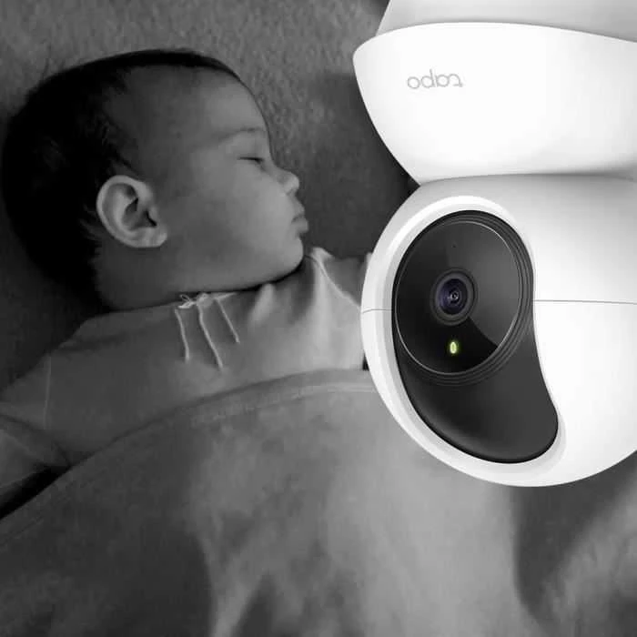 TP-LINK Pan/Tilt namų apsaugos WiFi kamera su dienos/nakties vaizdu, 1080p FHD, Micro SD kortelių talpa iki 128 GB, H.264 vaizdo įrašas, 360/114 žiūrėjimo kampas.