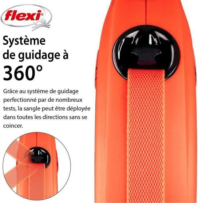 Trixie Flexi Xtreme šunų pavadėlis, L, iki 55 kg, 8 m, oranžinis