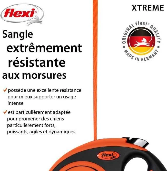 Trixie Flexi Xtreme šunų pavadėlis, L, iki 55 kg, 8 m, oranžinis