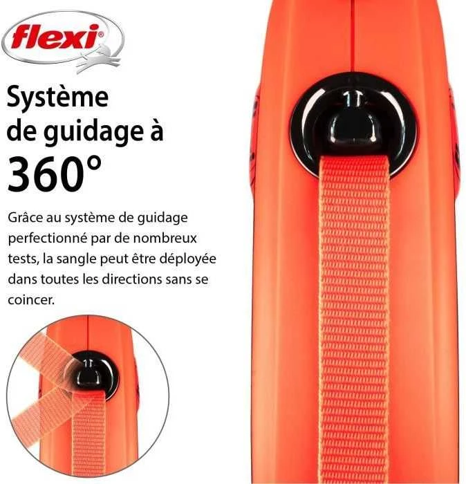 Trixie Flexi Xtreme šunų pavadėlis, XS, iki 15 kg, 3 m, oranžinis