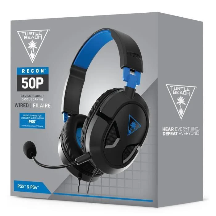 Žaidimų ausinės Turtle Beach Recon 50P, skirta PS4, Juoda-mėlyna
