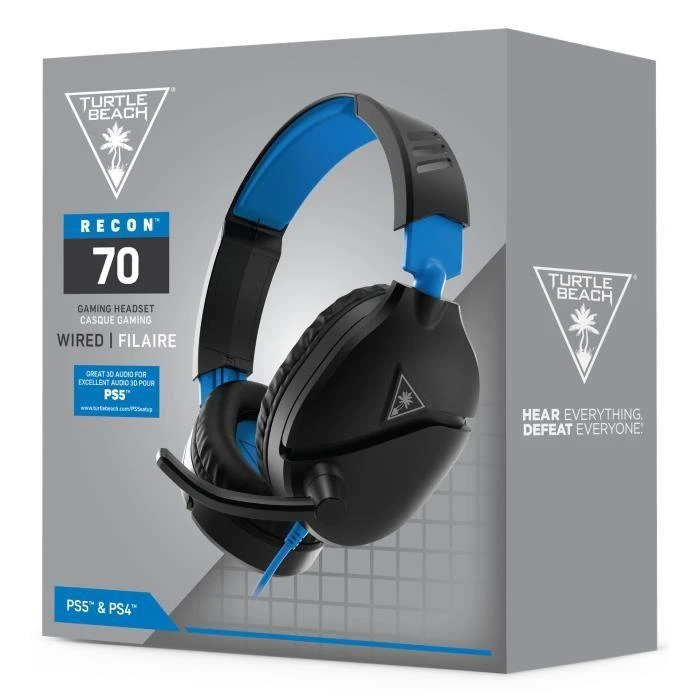 Žaidimų ausinės Turtle Beach Recon 70, skirta PS4, Juoda-mėlyna