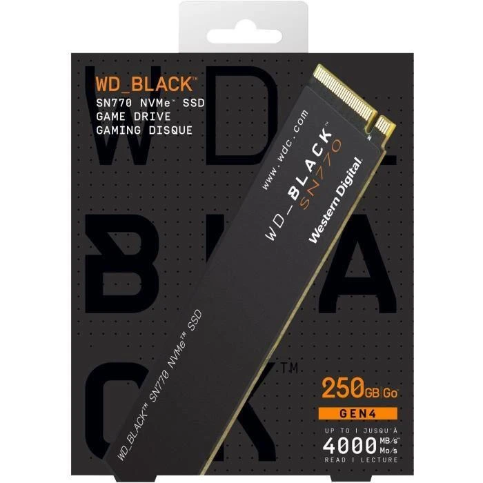 Western Digital Juodas SN770 250 GB M.2 PCI Express 4.0 NVMe