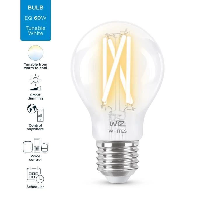 WIZ Kintamoji balta prijungta lemputė E27 60W