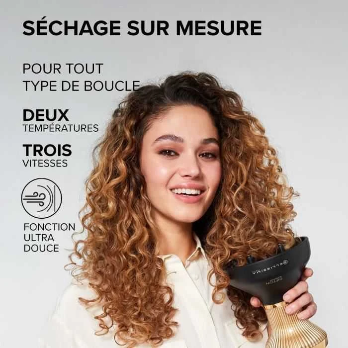 Plaukų džiovintuvas XL Ceramic Hot Air Diffuser - Bellissima - Diffon Supreme Argan Oil For Skirtas garbanotiems plaukams Hair - 2 Speeds 3 Temperatures