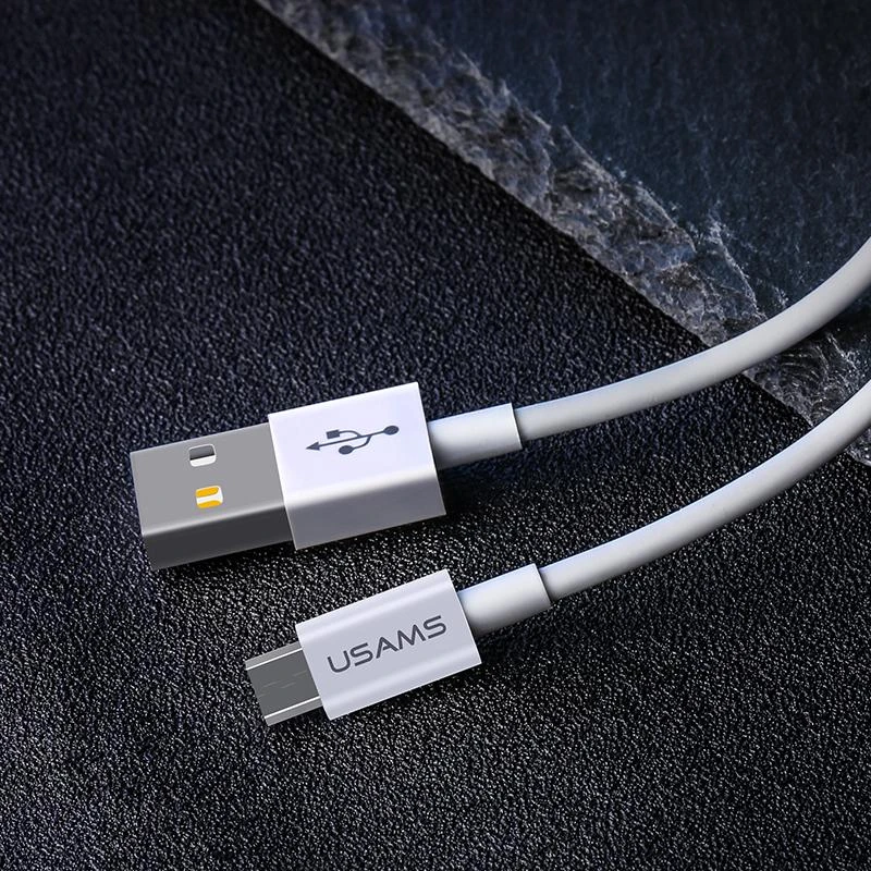 USAMS U23 MICRO-USB greito įkrovimo laidas 2A, Baltas
