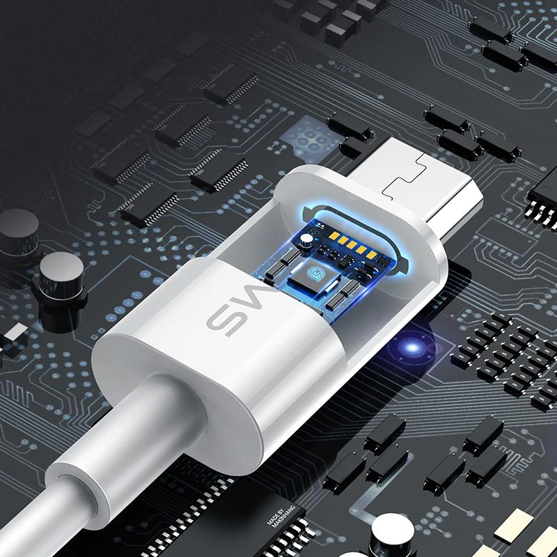 USAMS U23 MICRO-USB greito įkrovimo laidas 2A, Baltas