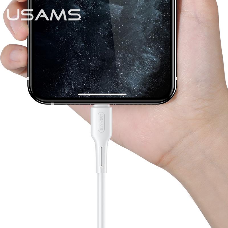 USAMS U43 USB-C į lightning greito įkrovimo laidas 30W, Juodas