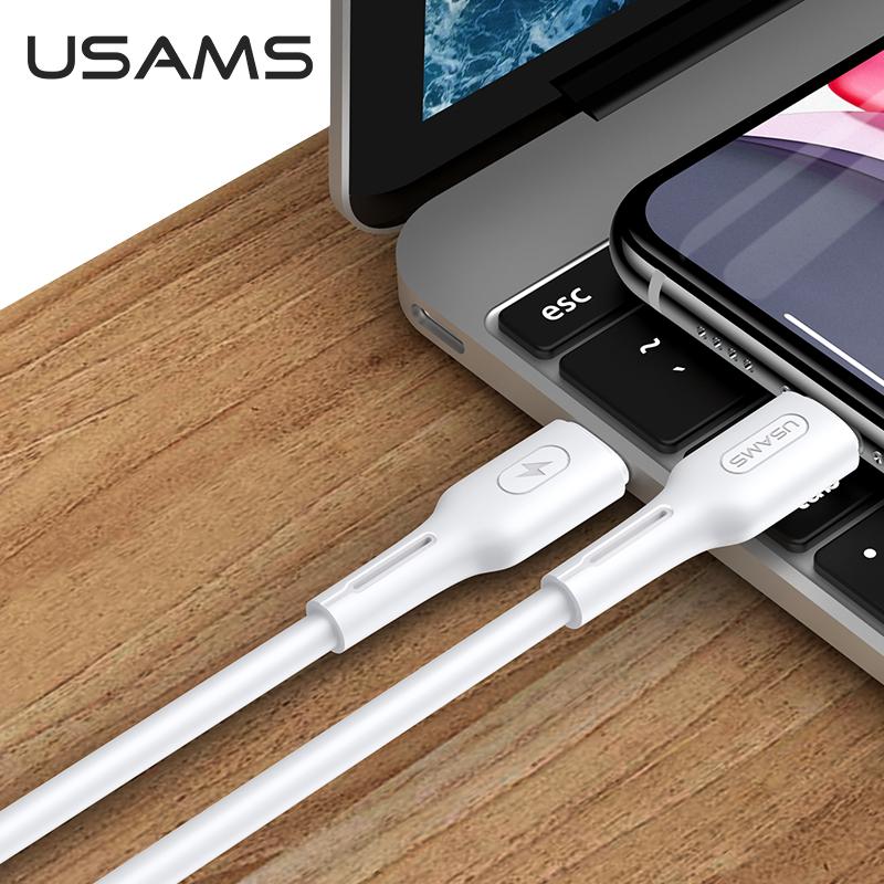 USAMS U43 USB-C į lightning greito įkrovimo laidas 30W, Juodas