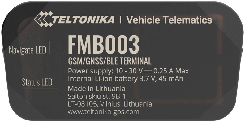 FMB003 2G TELTONIKA OBD GPS SEKLYS, Serveris : Nepridėti, SIM kortelė: Nepridėti