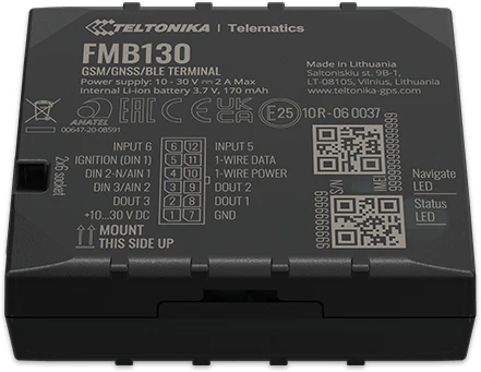 FMB130 2G TELTONIKA GPS SEKLYS, SIM kortelė: Nepridėti, Serveris : Nepridėti