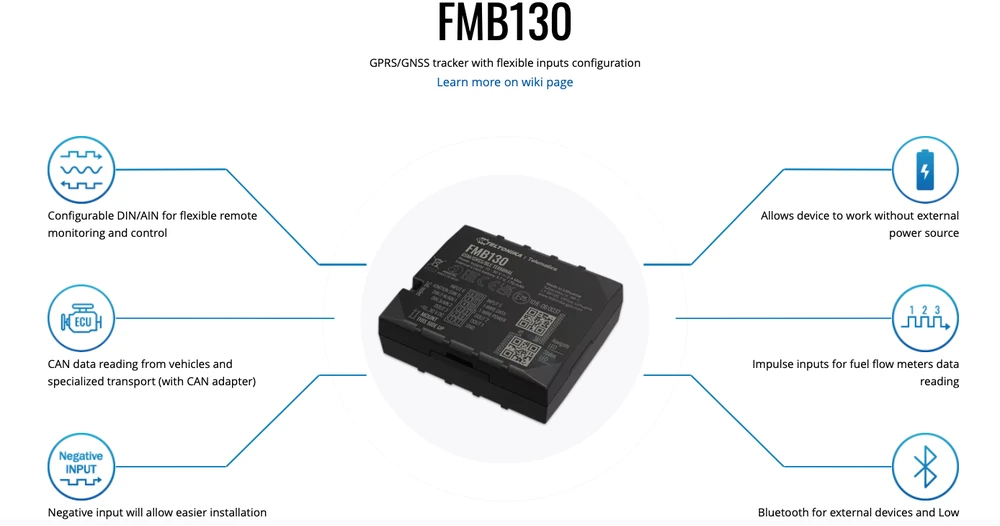 FMB130 2G TELTONIKA GPS SEKLYS, SIM kortelė: SIM Kortelė (metinis mokestis +24 Eur), Serveris : Nepridėti