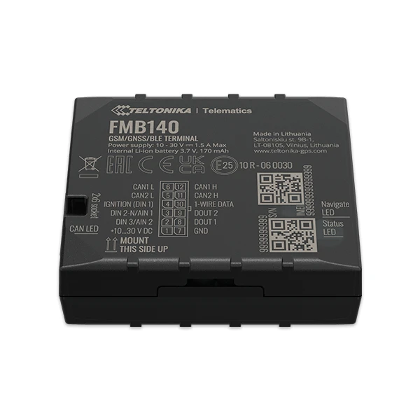 FMB140 2G TELTONIKA GPS SEKLYS, SIM kortelė: Nepridėti, Serveris : Serveris (metinis mokestis) +12 Eur