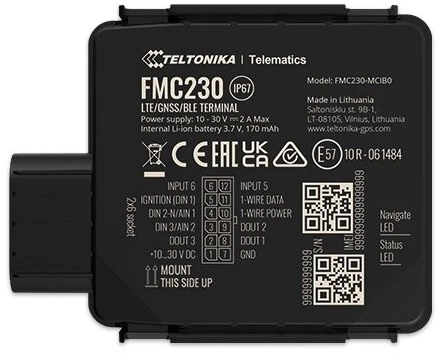 FMC230 TELTONIKA 4G GPS SEKLYS, SIM kortelė: Nepridėti, Serveris : Nepridėti