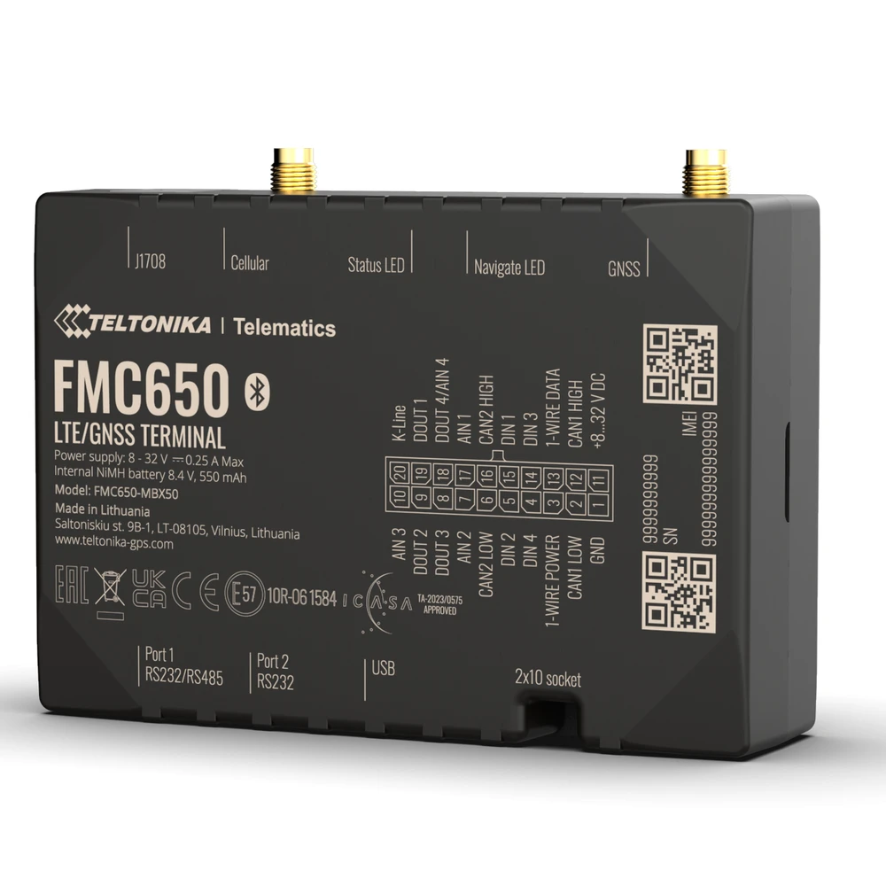 „TELTONIKA TELEMATICS FMC650 4G LTE CAT 1“ SEKIMO ĮRENGINYS PAŽANGIOMS TAIKYMO SRITYMS