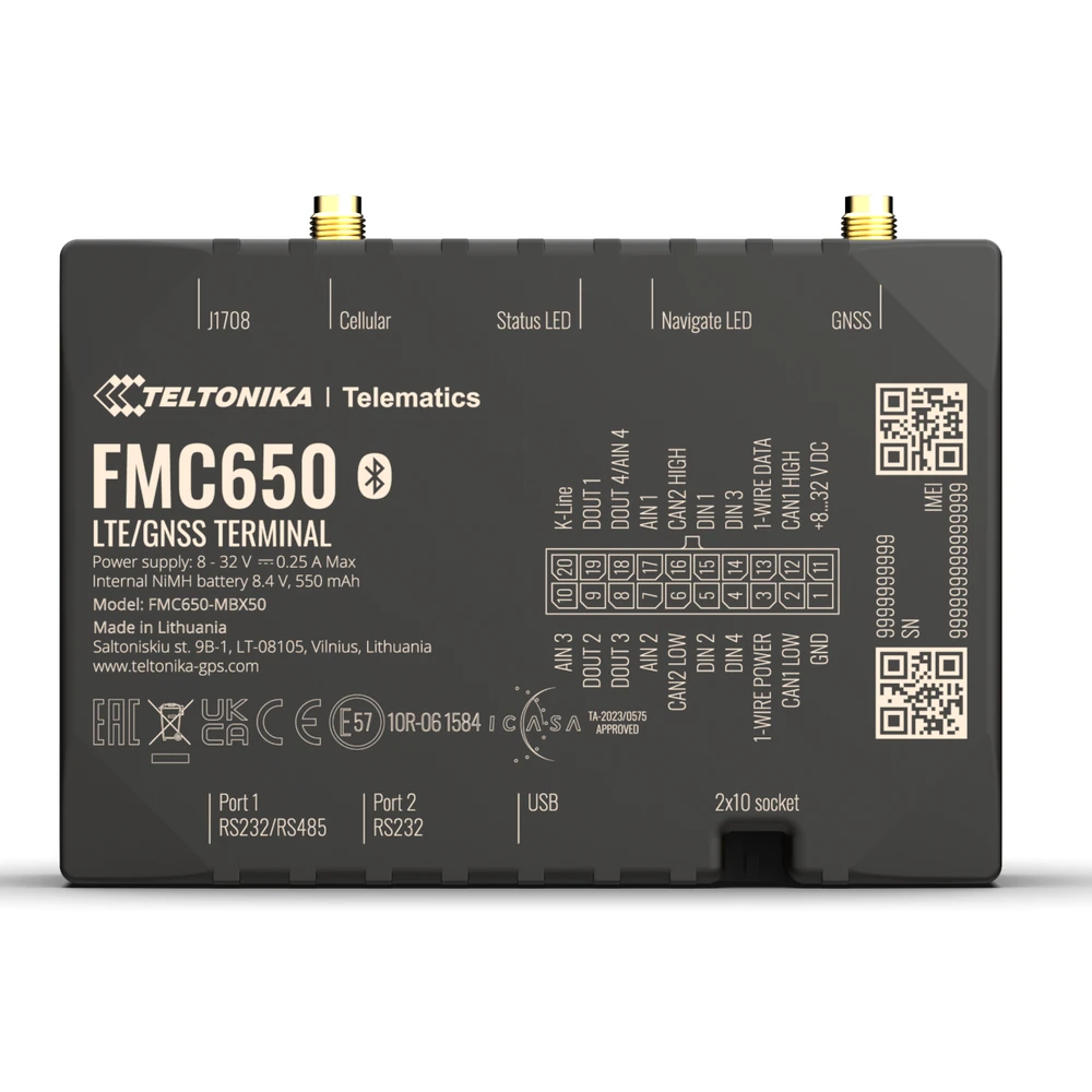 „TELTONIKA TELEMATICS FMC650 4G LTE CAT 1“ SEKIMO ĮRENGINYS PAŽANGIOMS TAIKYMO SRITYMS