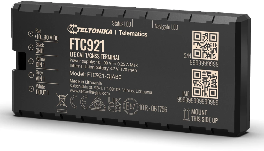 FTC921 4G TELTONIKA GPS SEKLYS, Serveris : Serveris (metinis mokestis) +12 Eur, PRO Serveris: Serveris PRO (metinis mokestis +24 Eur), SIM kortelė: SIM Kortelė (metinis mokestis +24 Eur)