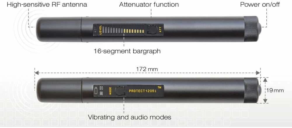 iProtect 1205 – Profesionalus RF detektorius