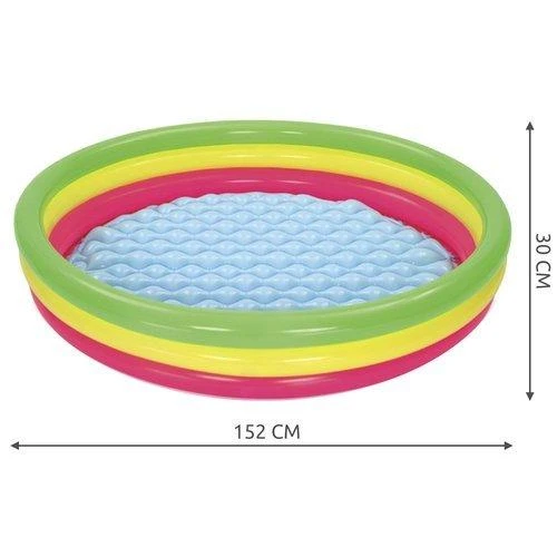 BESTWAY pripučiamas baseinas RAINBOW 152 cm x 30 cm (51103)