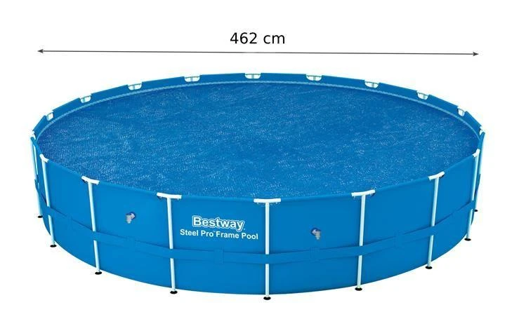 Bestway Baseino uždangalas Flowclear, mėlynas, 462cm, apskritas