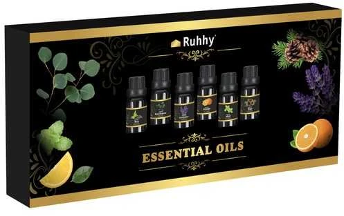 Drėkintuvas Kvapieji aliejai - 6 vnt. rinkinys, 10 ml, Ruhhy 21939