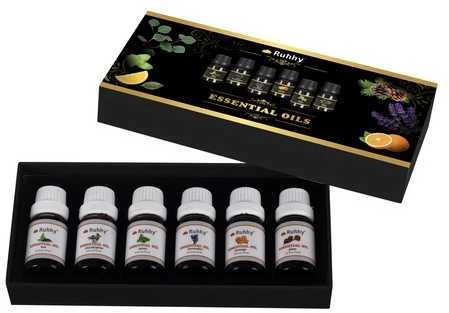 Drėkintuvas Kvapieji aliejai - 6 vnt. rinkinys, 10 ml, Ruhhy 21939