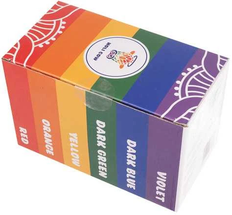 Holi Cow Spalvinga Holi pudra - rinkinys 6x100g