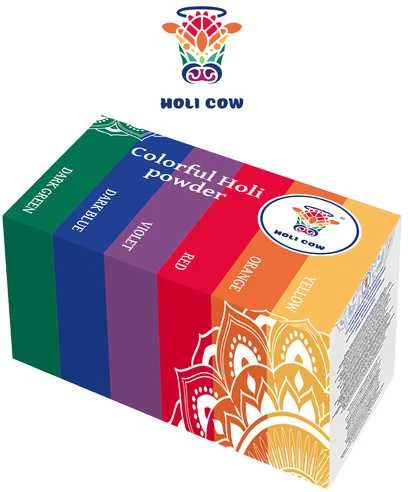 Holi Cow Spalvinga Holi pudra - rinkinys 6x100g