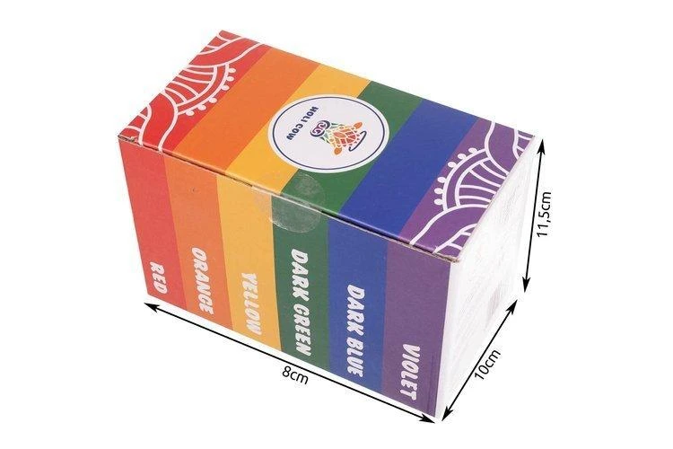 Holi Cow Spalvinga Holi pudra - rinkinys 6x100g