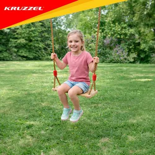 Kruzzel Vienvietės medinės sūpynės Fun
