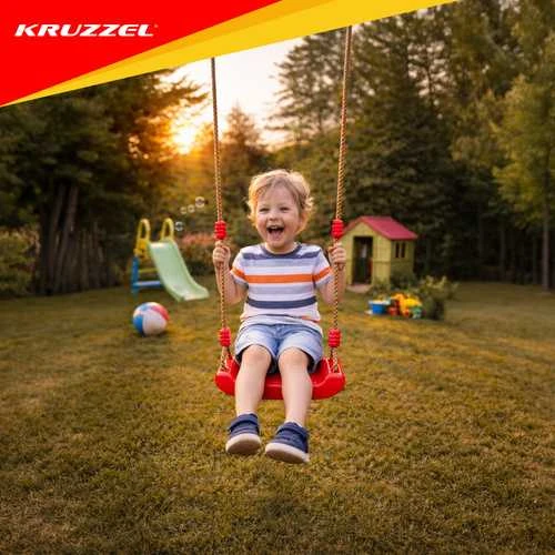 Kruzzel Plastikinės sūpynės - raudonos 23555