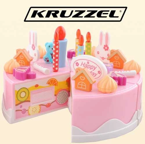 Kruzzel PIECES Gimtadienio tortas - rinkinys 75 dalys.22382