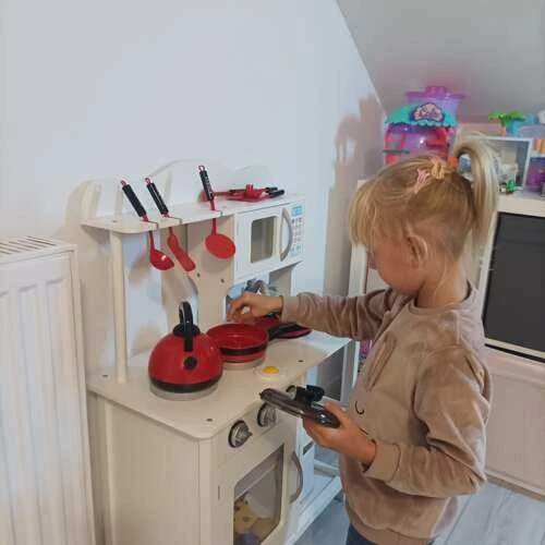 Kruzzel Vaikiškų puodų rinkinys, 13 dalių, raudona sp.