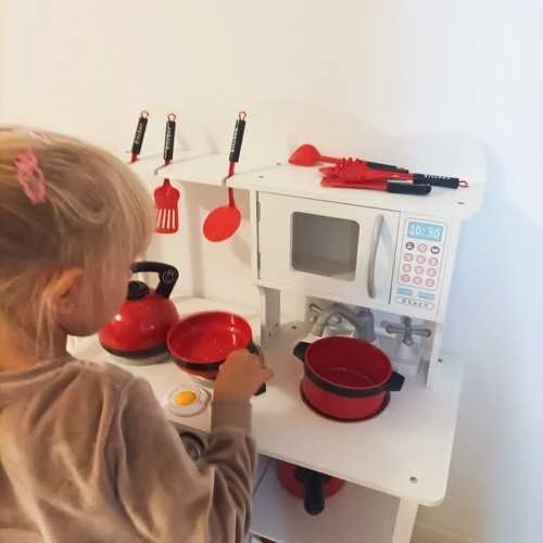 Kruzzel Vaikiškų puodų rinkinys, 13 dalių, raudona sp.