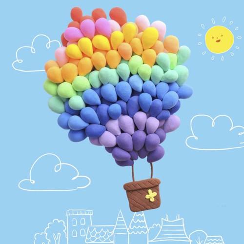 Kruzzel 96 vnt MAGICAL PLASTICINE SENSO POLIMERINIS MOLIS PUTŲ MASĖ VAIKAMS